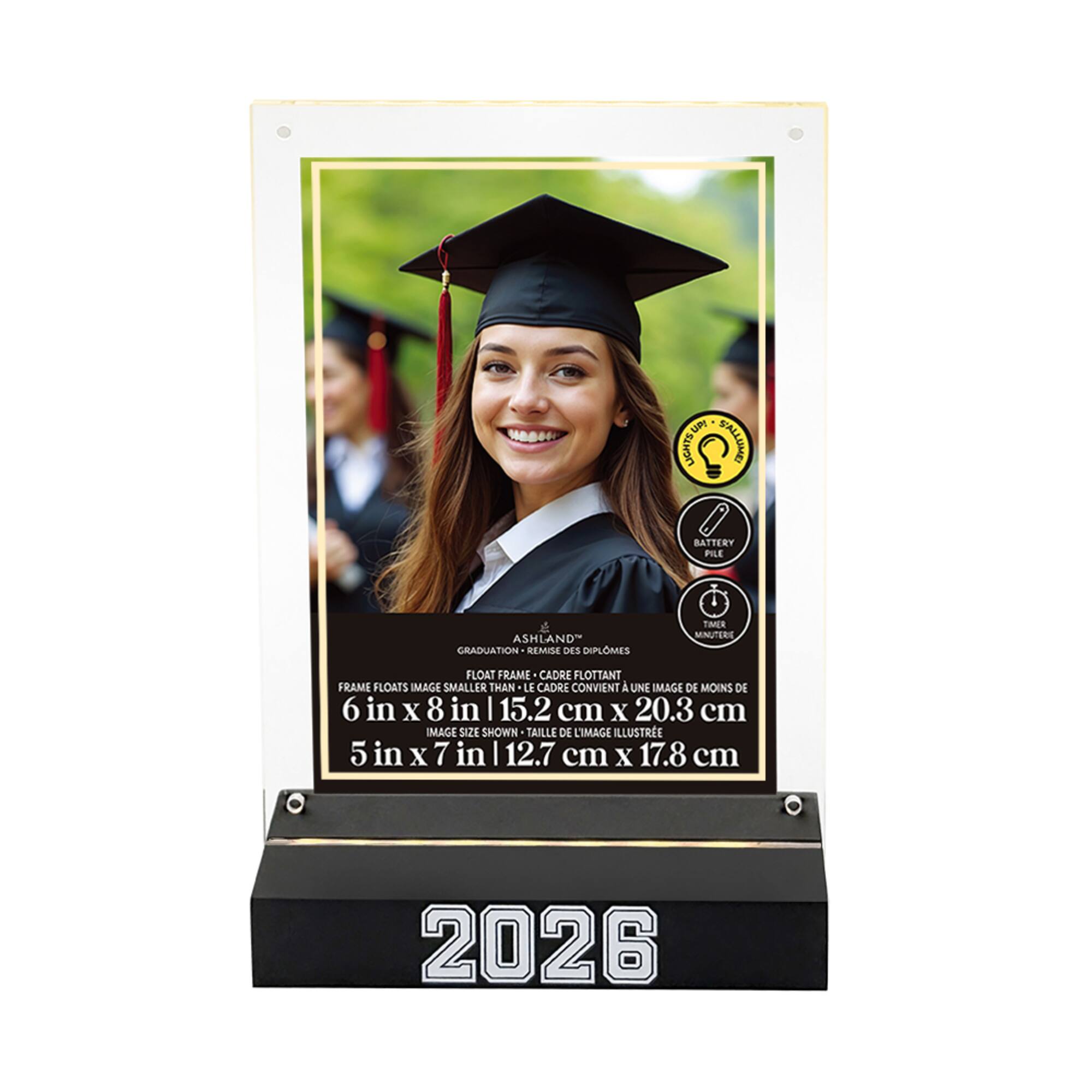 6" x 8" Black 2025 Tabletop Float Frame, Graduation by Ashland®